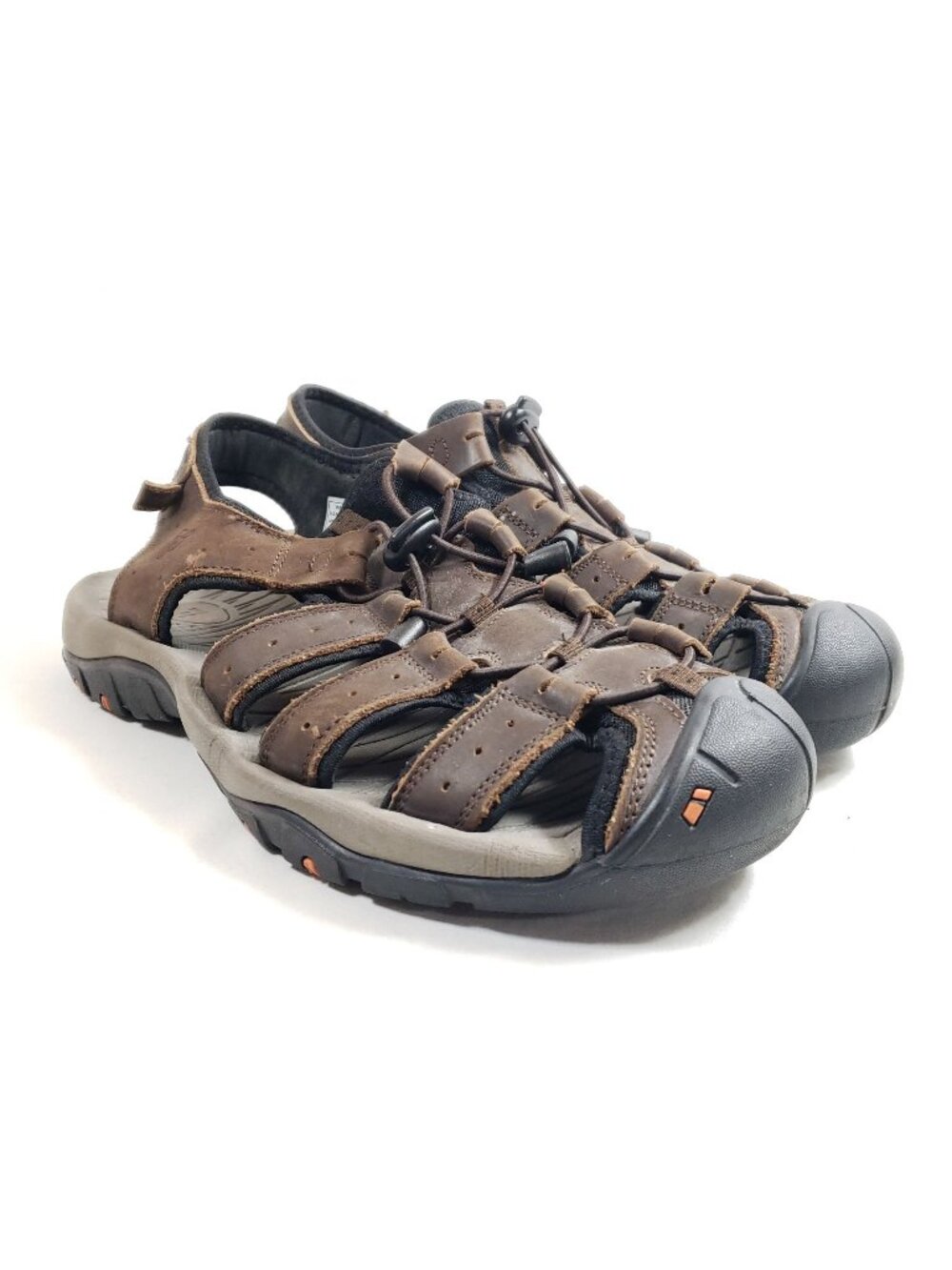 Propet Mens Size 11.5 Brown Leather Outdoor Fisherman Sandals